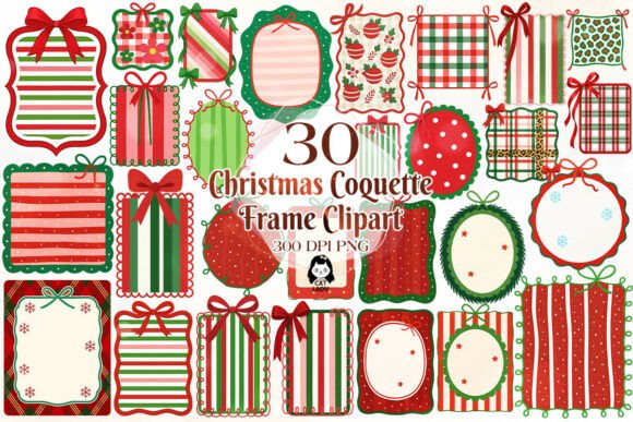 Download Coquette Christmas Frame Border Clipart - Christmas frame Collection