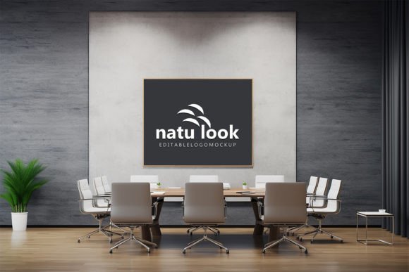 Download Office Meeting Board Logo Mockup - Premium Resources