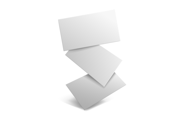 Download Business Card Blank. Realistic Falling B - Blank Collection