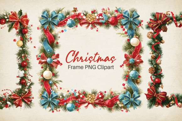 Download Christmas Frame PNG Clipart Set - Christmas frame Collection