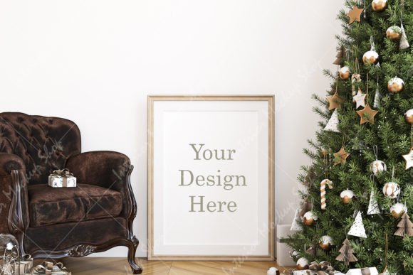 Download Christmas Frame Mockup - 1329 - Christmas frame Collection