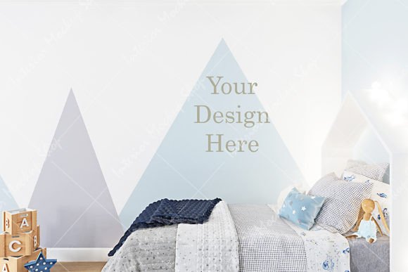 Download Blank Wall Kids Room Mockup - 775 - Blank Collection
